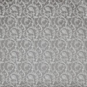 black-grey botanical jacquard fabric from Prestigious Textiles