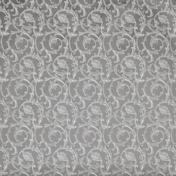 Vivaldi Fabric - Feather by black-grey botanical jacquard fabric from Prestigious Textiles