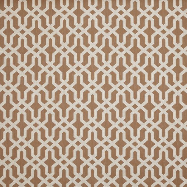 brown geometric jacquard fabric from Prestigious Textiles