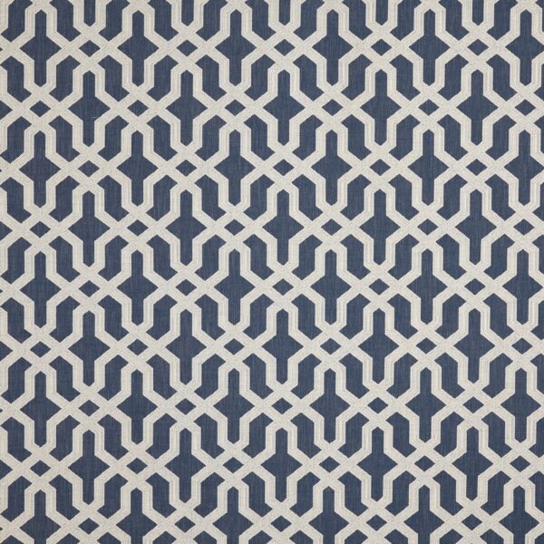 Bocelli Fabric - Navy by blue geometric jacquard fabric from Prestigious Textiles