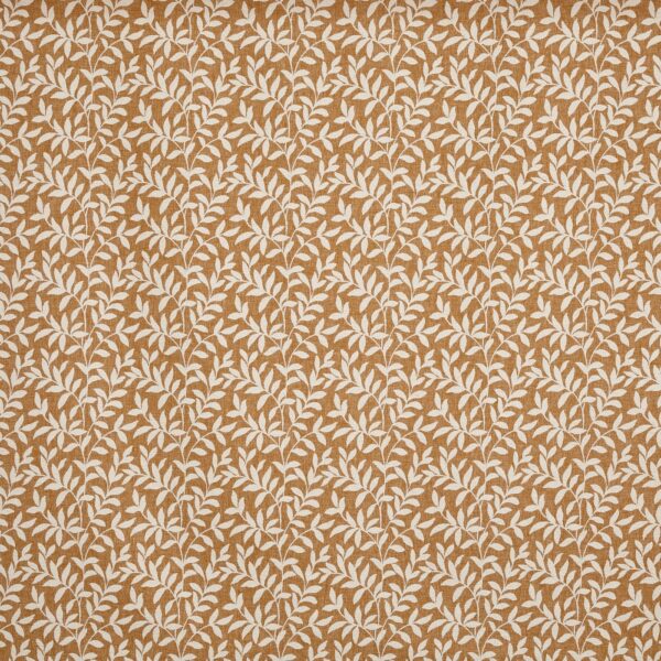 Ravel Fabric - Antique by orange botanical jacquard fabric from Prestigious Textiles