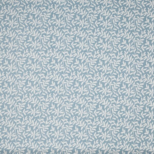 Ravel Fabric - Sky by blue botanical jacquard fabric from Prestigious Textiles