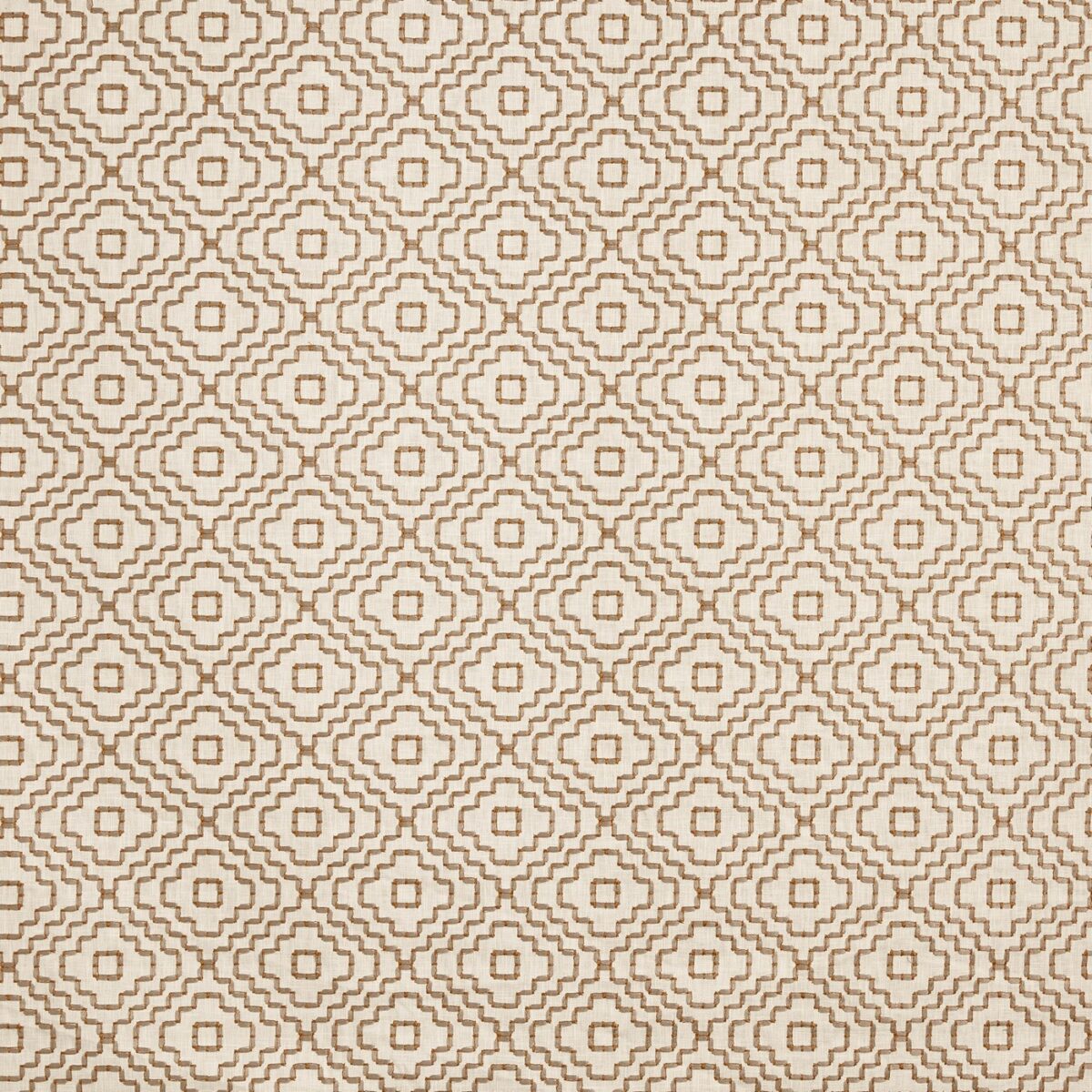 Castelli Fabric - Honey by yellow geometric embroideried fabric from Prestigious Textiles