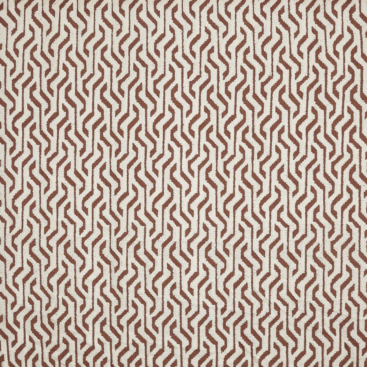 Halston Fabric - Redwood by red striped embroideried fabric from Prestigious Textiles