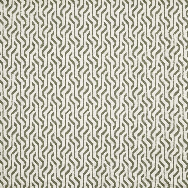 Halston Fabric - Spruce by green striped embroideried fabric from Prestigious Textiles