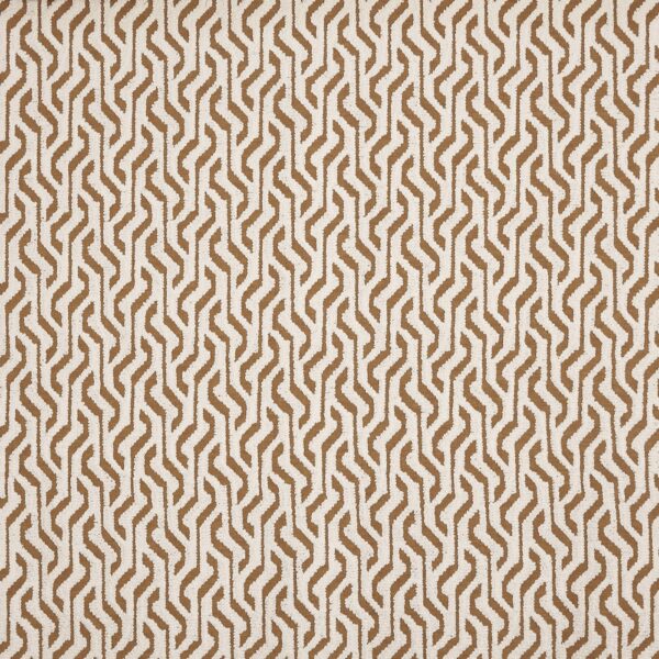 Halston Fabric - Honey by yellow striped embroideried fabric from Prestigious Textiles