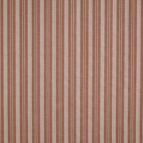 Form Fabric - Redwood by red striped embroideried fabric from Prestigious Textiles