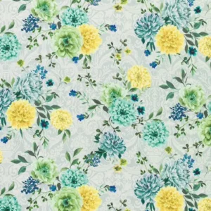 Duchess Garden Fabric - Aqua / Turquoise