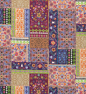 multicolour misc linen fabric from Matthew Williamson