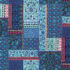 blue misc linen fabric from Matthew Williamson