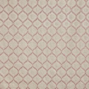 pink geometric embroideried fabric from Prestigious Textiles