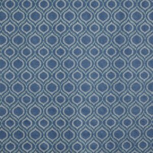 blue geometric embroideried fabric from Prestigious Textiles