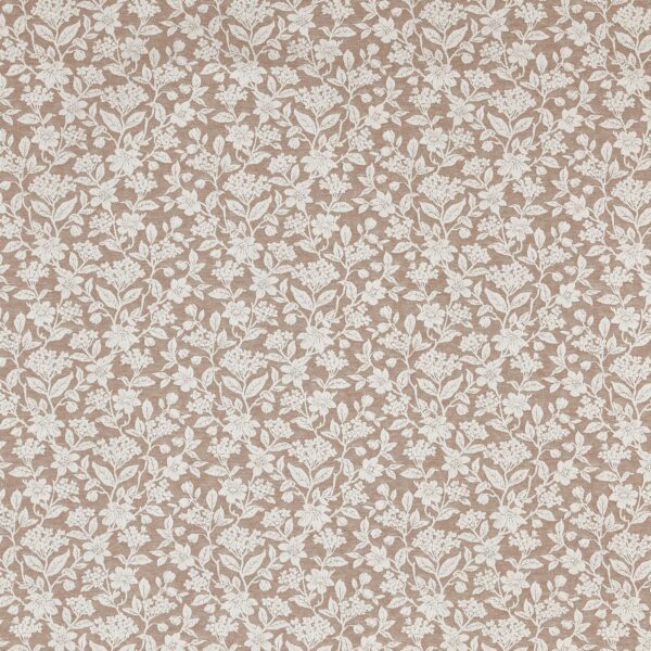 Rosana Fabric - Apricot by orange botanical jacquard fabric from Prestigious Textiles