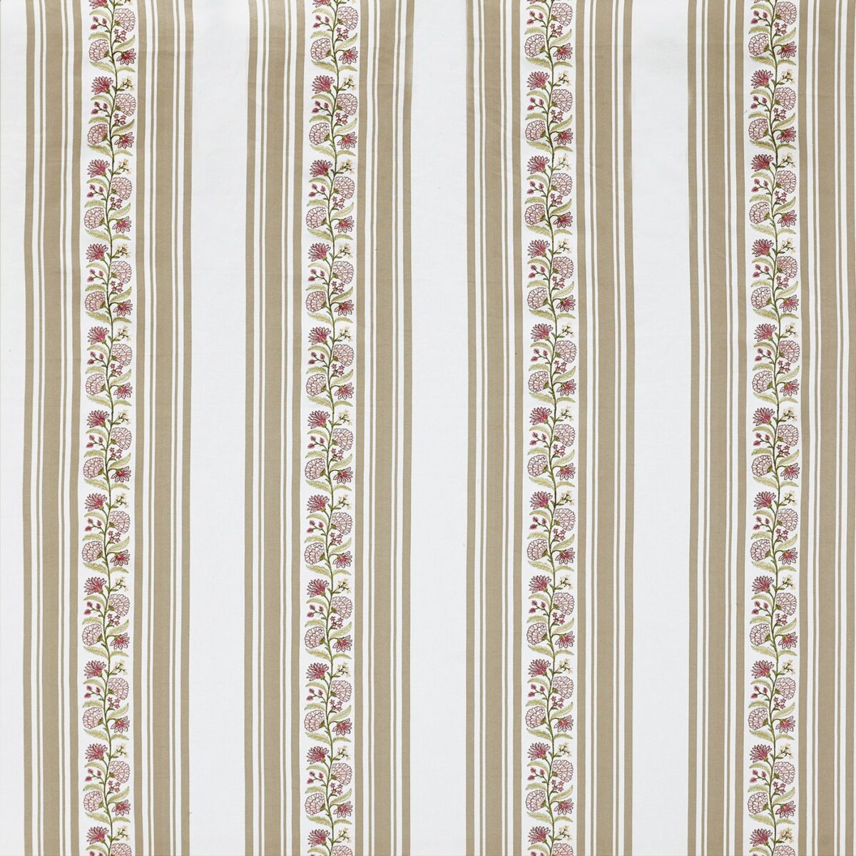 Wyndley Fabric - Rose by pink striped embroideried fabric from Prestigious Textiles