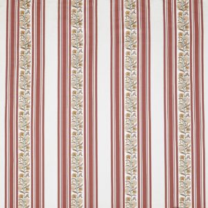red striped embroideried fabric from Prestigious Textiles