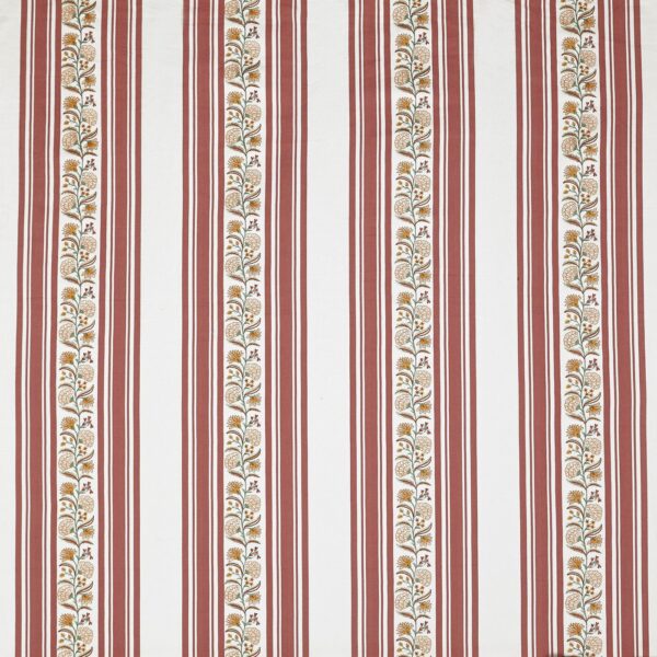 red striped embroideried fabric from Prestigious Textiles