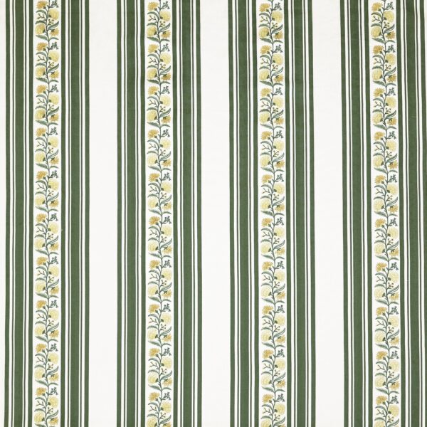 green striped embroideried fabric from Prestigious Textiles
