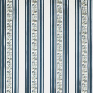 blue striped embroideried fabric from Prestigious Textiles