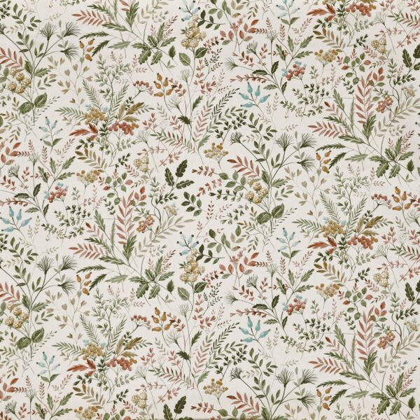 brown botanical printed fabric from Prestigious Textiles