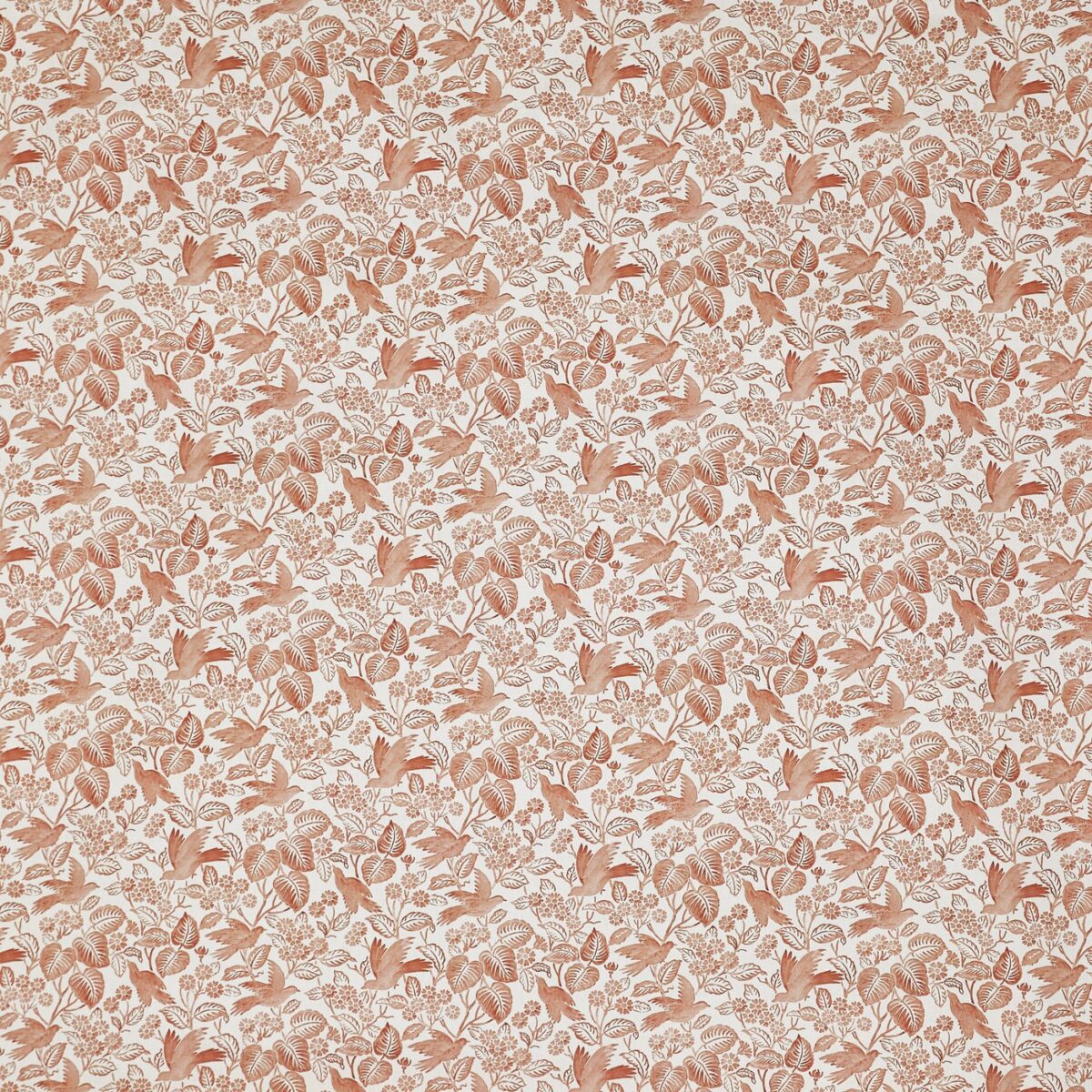 Hollies Fabric - Apricot by orange animal printed fabric from Prestigious Textiles