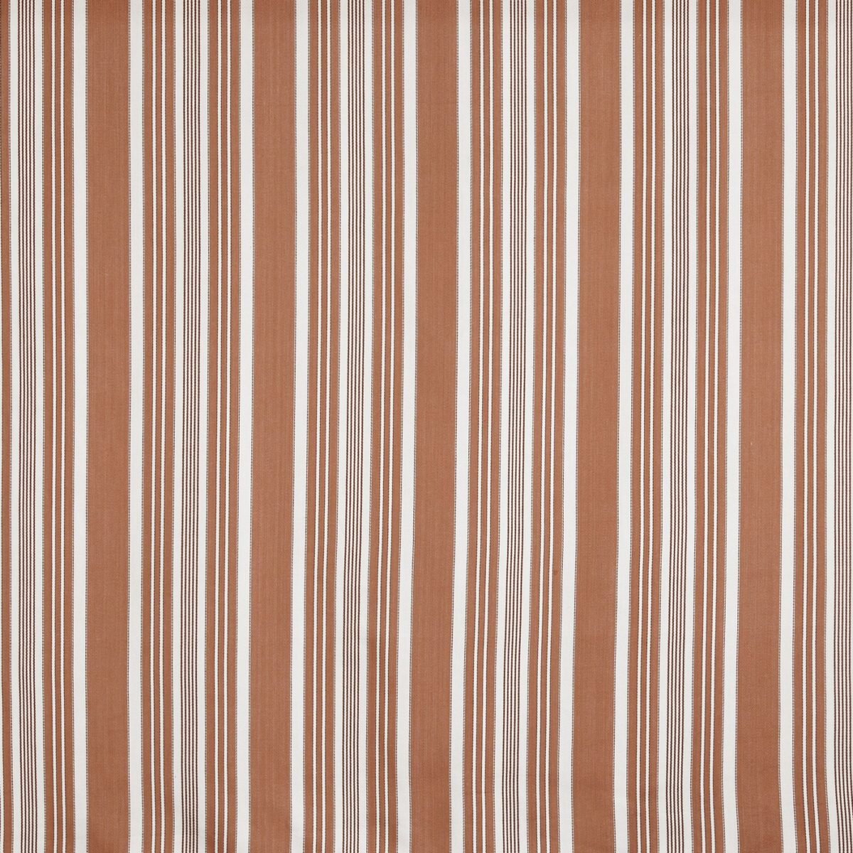 Tintagel Fabric - Coral by orange striped cotton fabric from Prestigious Textiles