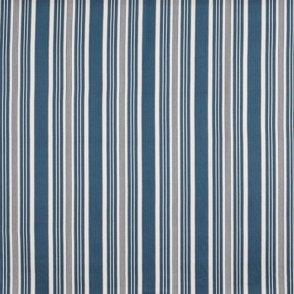 Tintagel Fabric - Harbour by blue striped cotton fabric from Prestigious Textiles