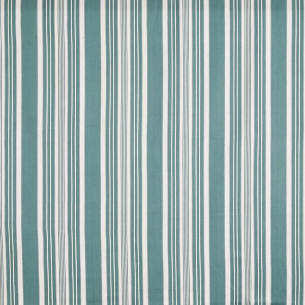 Tintagel Fabric - Aqua by blue striped cotton fabric from Prestigious Textiles