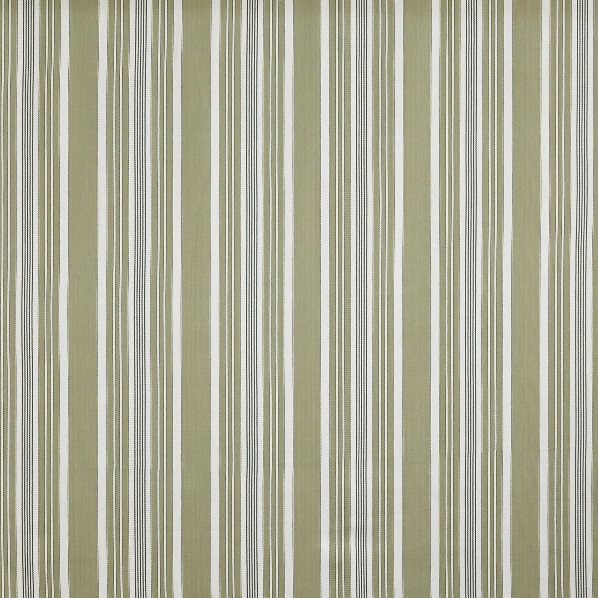 Tintagel Fabric - Sea Weed by green striped cotton fabric from Prestigious Textiles