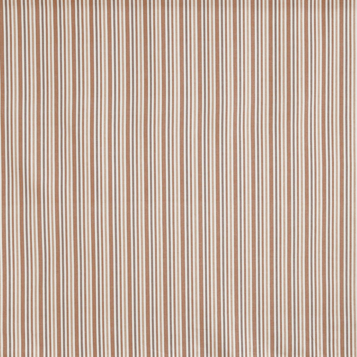 Towan Fabric - Coral by orange striped cotton fabric from Prestigious Textiles