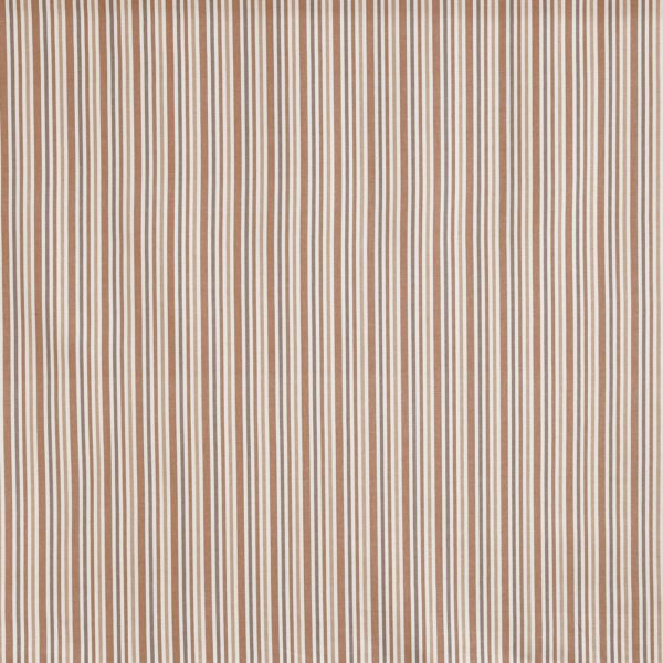 Towan Fabric - Coral by orange striped cotton fabric from Prestigious Textiles