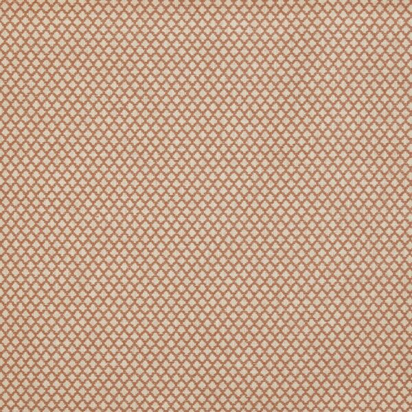 Ervan Fabric - Coral by orange geometric woven fabric from Prestigious Textiles
