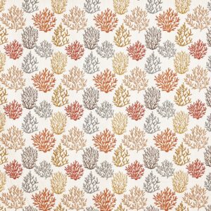 orange botanical printed fabric from Prestigious Textiles
