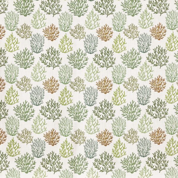 Fistral Fabric - Sea Weed by green botanical printed fabric from Prestigious Textiles
