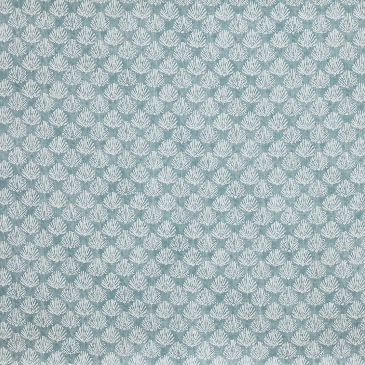 Polperro Fabric - Aqua by blue botanical printed fabric from Prestigious Textiles