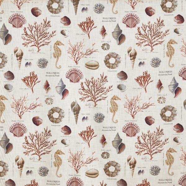 St Helier Fabric - Coral by orange animal printed fabric from Prestigious Textiles