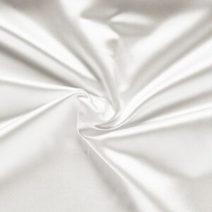 white plain silk-satin fabric from Prestigious Textiles