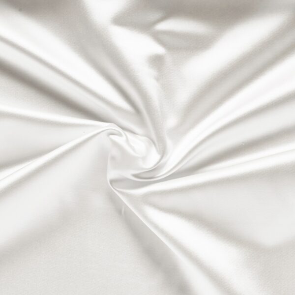 Raffles Fabric - Snow by white plain silk-satin fabric from Prestigious Textiles