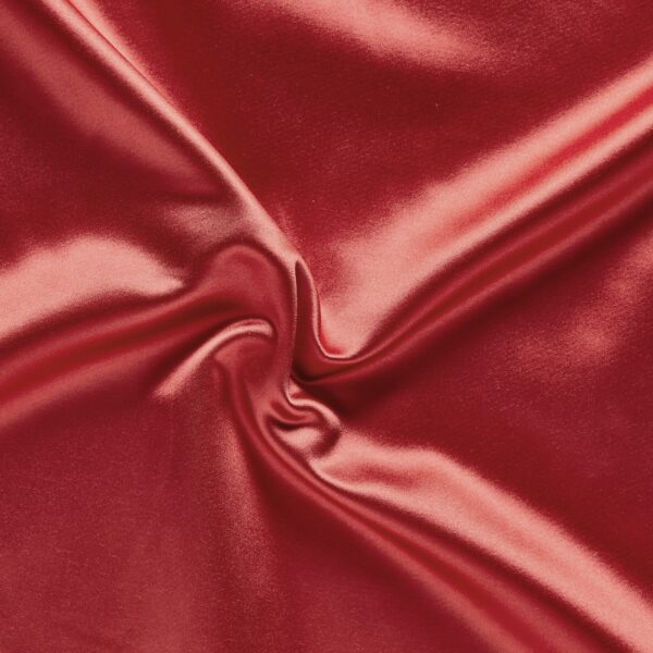 Raffles Fabric - Scarlet by red plain silk-satin fabric from Prestigious Textiles