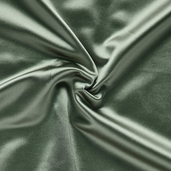 Raffles Fabric - Forest by green plain silk-satin fabric from Prestigious Textiles