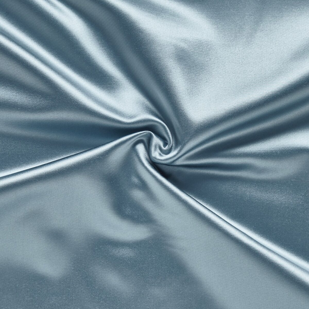 Raffles Fabric - Sky by blue plain silk-satin fabric from Prestigious Textiles