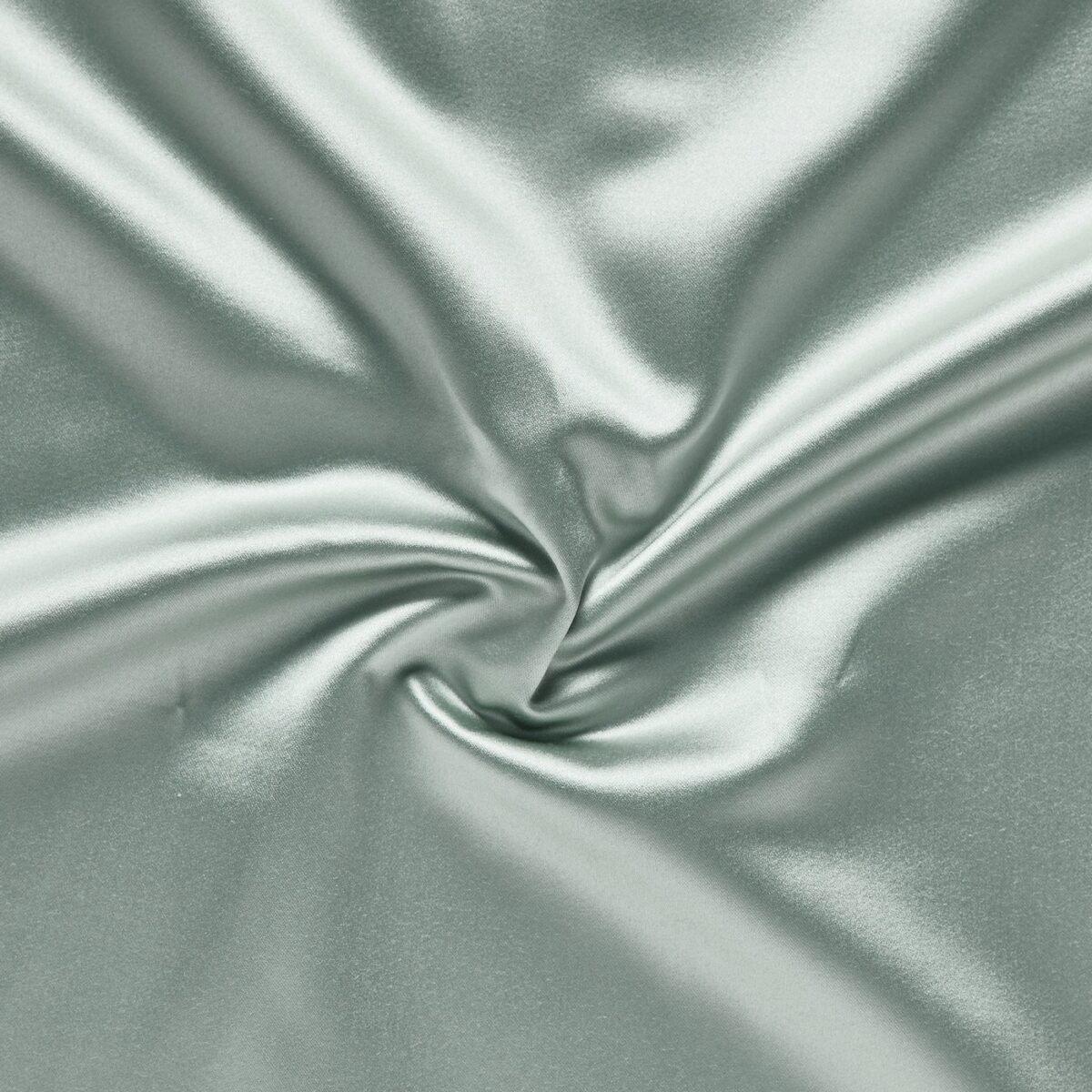 Raffles Fabric - Seafoam by blue plain silk-satin fabric from Prestigious Textiles