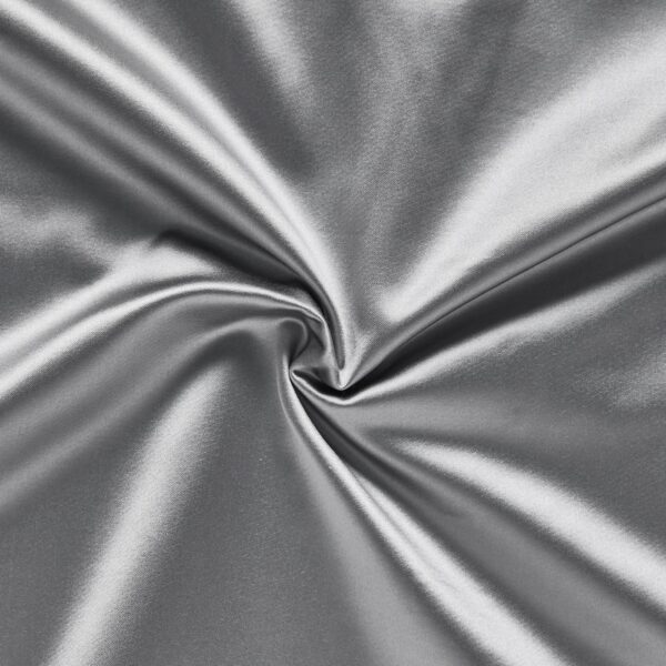 Raffles Fabric - Shadow by black-grey plain silk-satin fabric from Prestigious Textiles