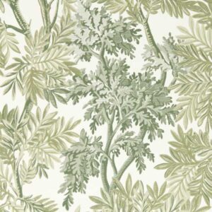 green botanical wallpaper from sanderson