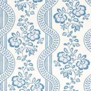 blue botanical wallpaper from sanderson