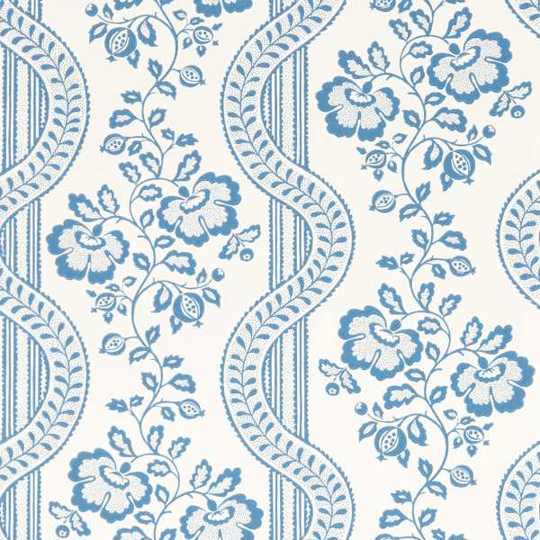 Aubrey Wallcovering - Pottery Blue by blue botanical wallpaper from sanderson
