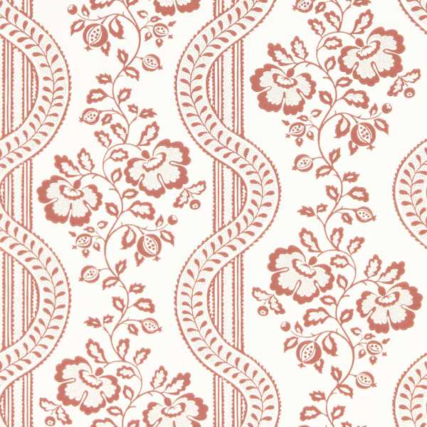 Aubrey Wallcovering - Fareham Red by red botanical wallpaper from sanderson