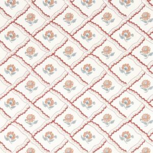 red botanical wallpaper from sanderson