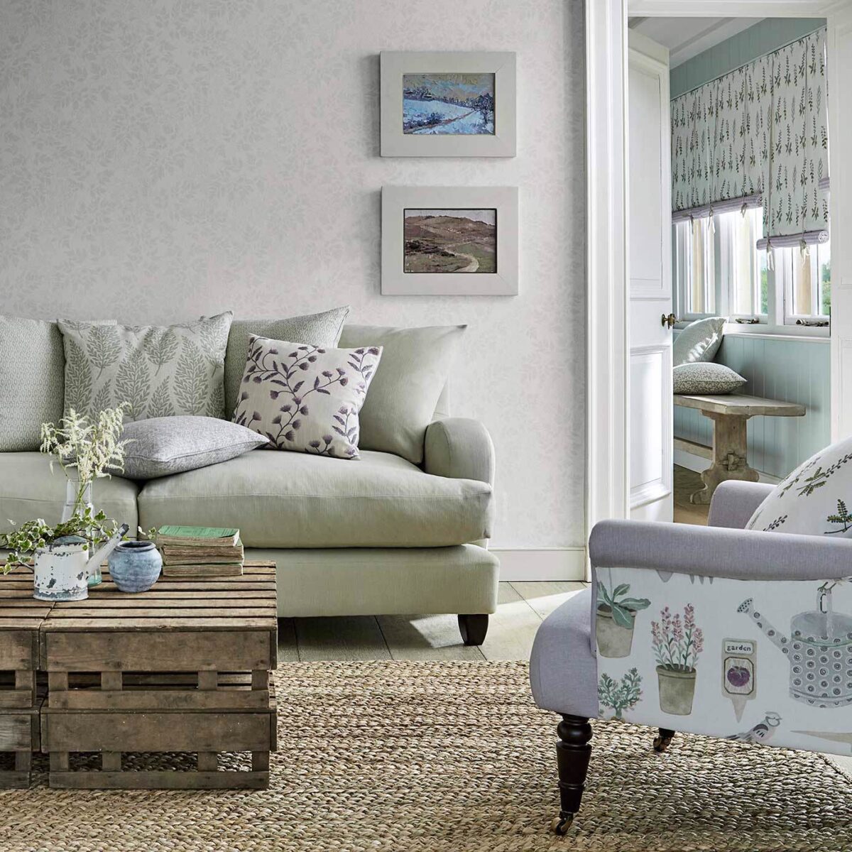 Spring Leaves Wallcovering - Celadon by Spring Leaves Wallcovering - Celadon from