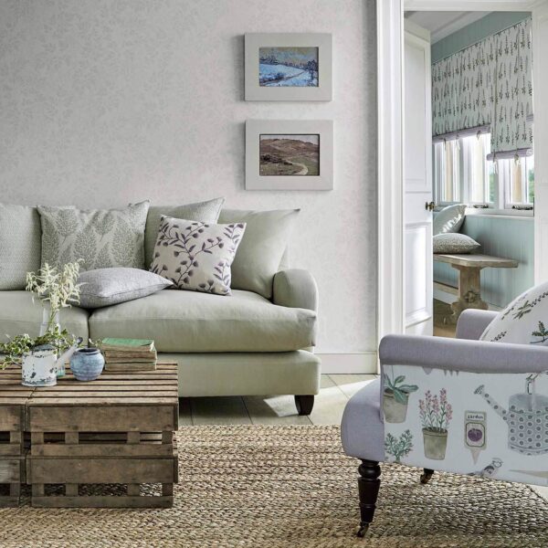 Spring Leaves Wallcovering - Dove from