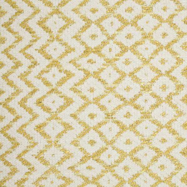 Cheslyn Fabric - Citron / Cream by yellow geometric woven fabric from Sanderson